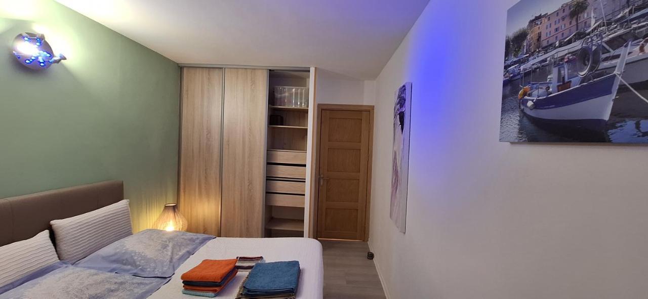 Charmant Appartement Residentiel Avec Terrasse, Jardin Privatif Et Piscine A Cannes Luaran gambar