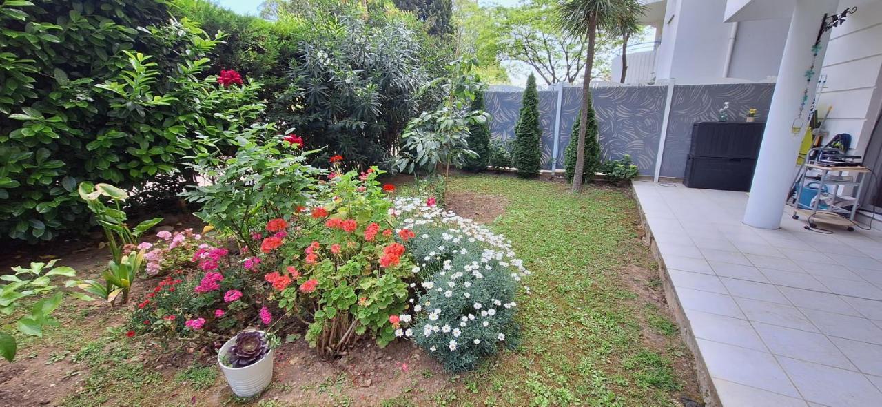 Charmant Appartement Residentiel Avec Terrasse, Jardin Privatif Et Piscine A Cannes Luaran gambar